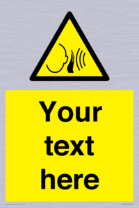 Custom warning sudden loud noise